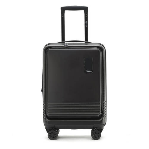Tosca Horizon Front Lid Opening Trolley Suitcase 20" Small - Black