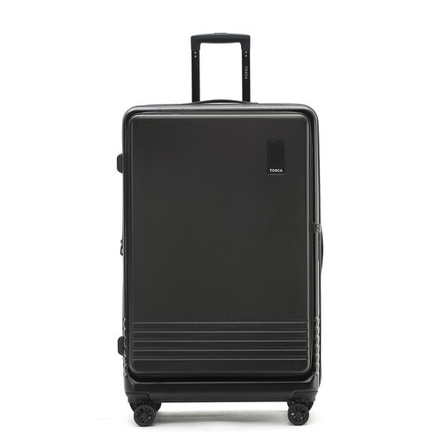 Tosca Horizon Front Lid Opening Trolley Suitcase 31" Large - Black
