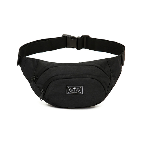Tosca Adjustable Waist Bum Travel Bag 25cm - Black