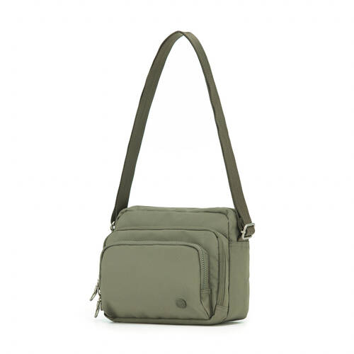 Tosca Anti-Theft RFID Blocking Shoulder Travel Bag 25x20cm - Khaki