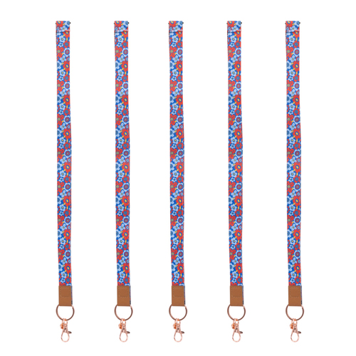 5PK Splosh Teacher Lanyard Neck Strap Holder 50x3cm - Floral