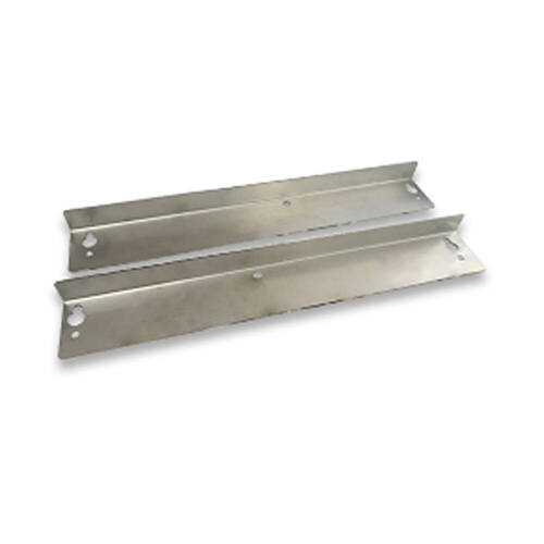 2pc Crossray Stainless Side Brackets for 2 & 4 Burner In-Built BBQ - Silver