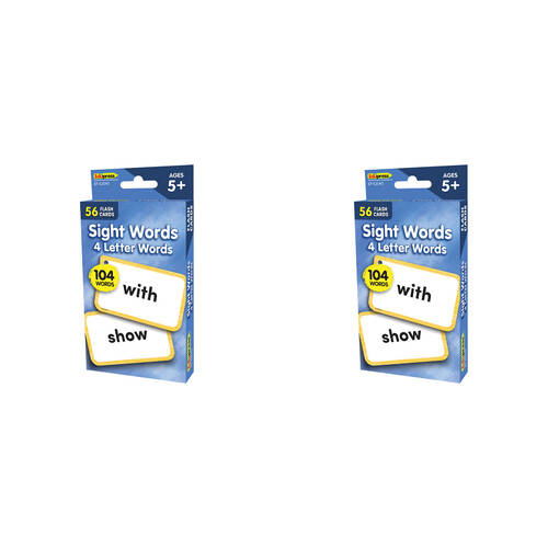 112pc Teacher Created Resources 4 Letter Words Sight Flash Cards Kids 5y+