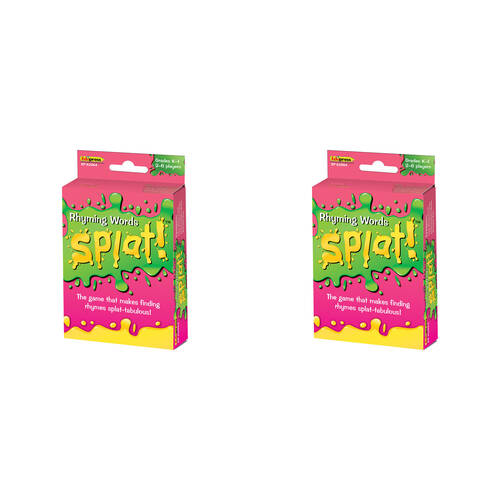 2PK Teacher Created Resources Rhyming Words Splat Flash Cards Game Set Kids 5y+