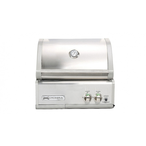 Crossray 2 Burner Infra-Red In-Built Gas BBQ Grill - Silver