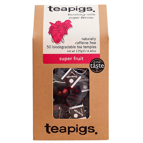 50pc Teapigs Superfruit Berry Tea Temples/Tea Bags 