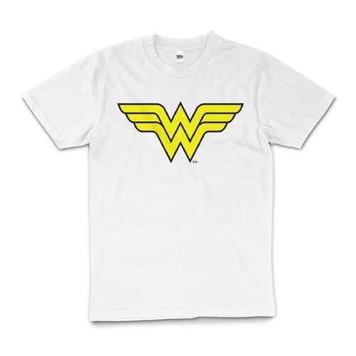 DC Comics Wonder Woman Logo Superhero Classic Nerd T-Shirt White Size M