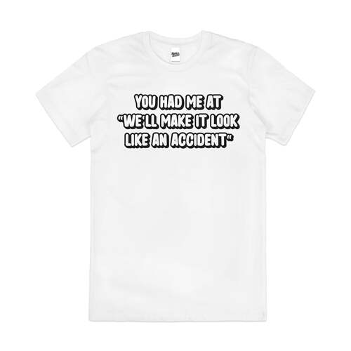 We'll Make It Look Anti-Social Slogan Cotton T-Shirt White Size M