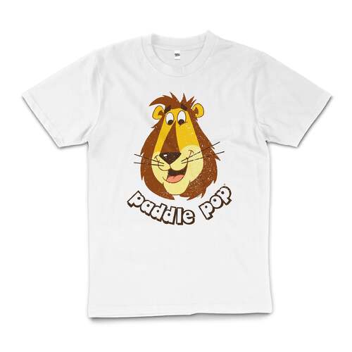 Paddle Pops Are Out of This World Ice Cream Lion T-Shirt White Size S
