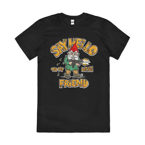 Say Hello To My Little Friend Bad Dwarf Cotton T-Shirt Black Size XL