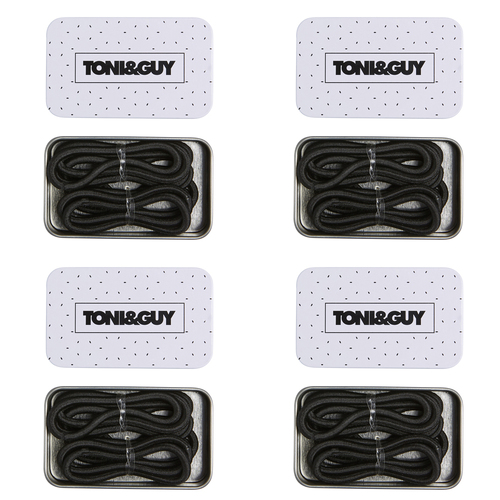 4PK Toni & Guy Thick Hair Elastic Black Styling Accessories 