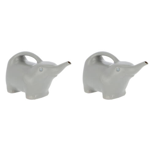 2PK Esschert Design Children's Watering Can Elephant 1.6L Water Container Grey