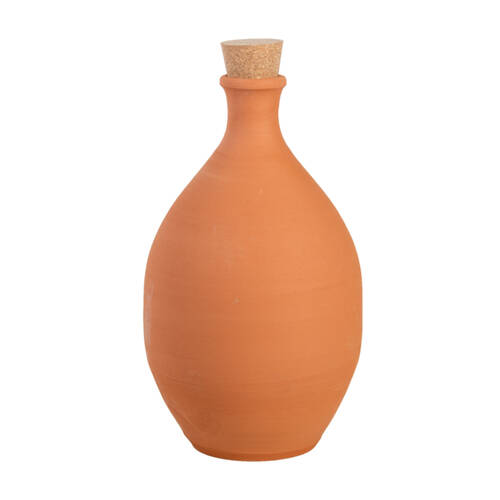 Esschert Design Terracotta Olla Storage w/ Cork Garden Large Orange
