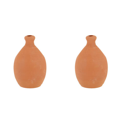 2PK Esschert Design Thumb Watering Pot 0.45L Outdoor Garden 14cm Orange