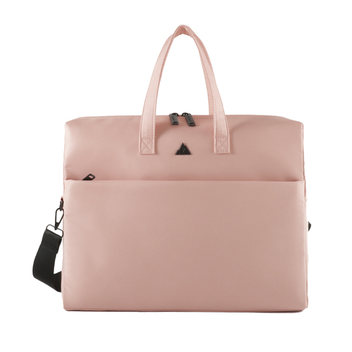 Travel Gear Slimline Nylon Laptop Bag w/Shoulder Strap Quartz Pink