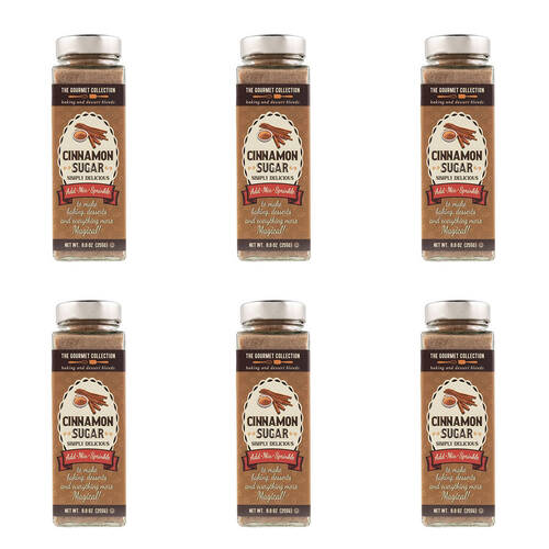 6PK Hot Shots The Gourmet Collection Baking Powder Cinnamon Sugar 255g