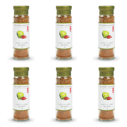 6PK Hot Shots The Gourmet Collection Spice Blend Chili & Lime 155g Seasoning