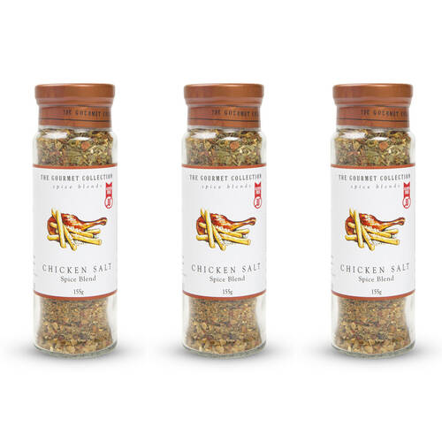 3PK Hot Shots The Gourmet Collection Spice Blend Chicken Salt 155g Seasoning