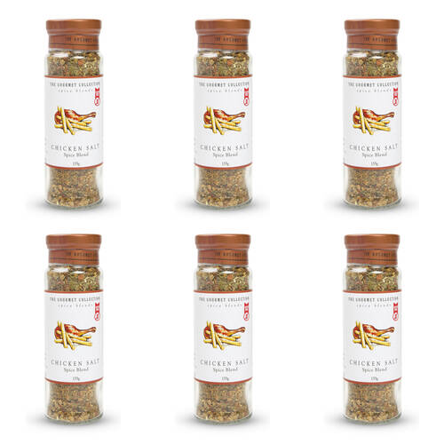 6PK Hot Shots The Gourmet Collection Spice Blend Chicken Salt 155g Seasoning