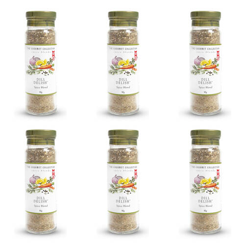 6PK Hot Shots The Gourmet Collection Spice Blend Dill Delish 90g Seasoning