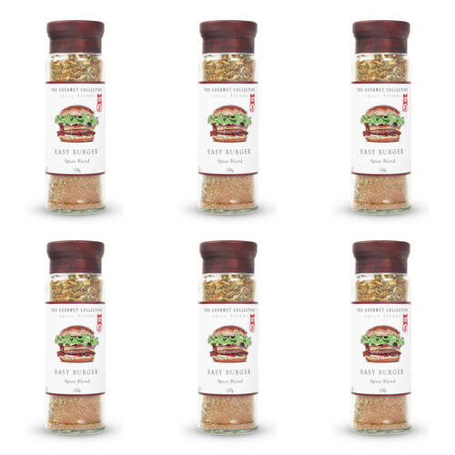 6PK Hot Shots The Gourmet Collection Spice Blend Easy Burger 130g Seasoning