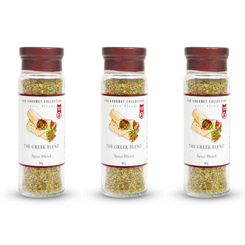 3PK Hot Shots The Gourmet Collection Spice Blend Greek 80g Seasoning