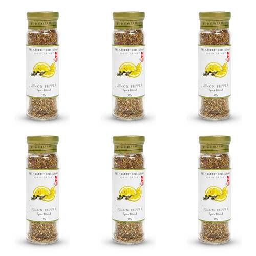 6PK Hot Shots The Gourmet Collection Spice Blend Lemon Pepper 150g Seasoning