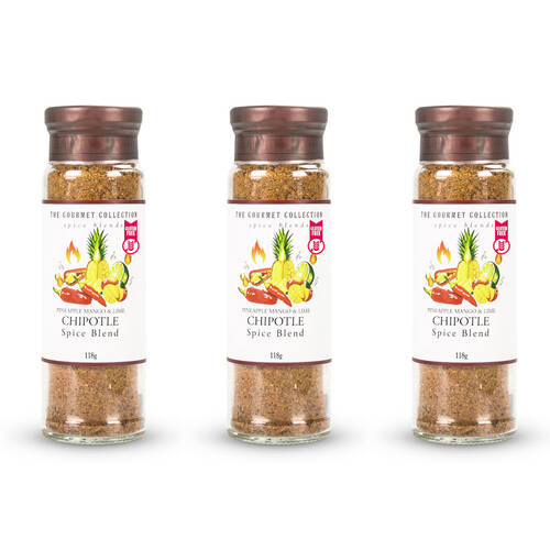 3PK Hot Shots The Gourmet Collection Spice Blend Pineapple Mango Lime Chipotle 118g