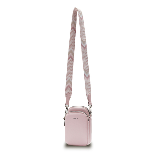 Tosca Crossbody Mini Utility Phone Bag 19x12cm - Pink
