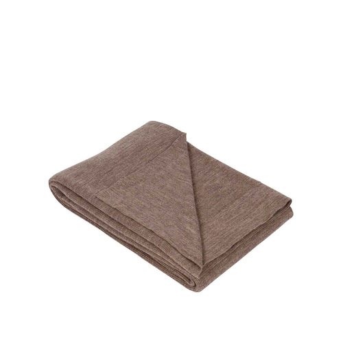 Belle Lancaster Wool Throw Blanket Heavy Weight Decor 130x230cm - Brown