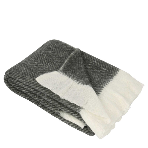 Belle Galen Throw Blanket Medium Weight Home Decor 130x170cm - Charcoal