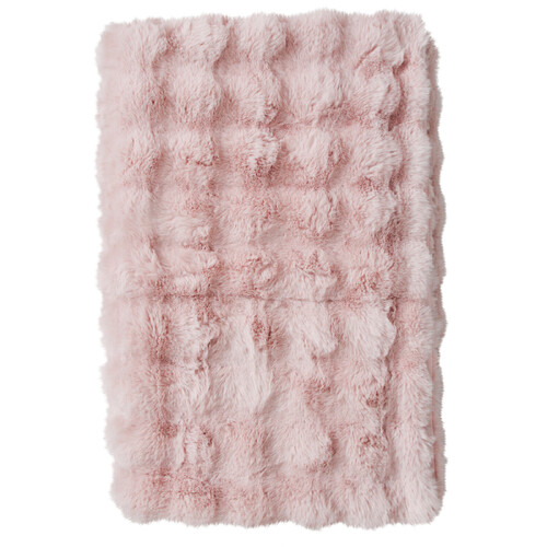 LVD 200cm Polyester Lux Faux Fur Blanket Soft Quilt Crepe