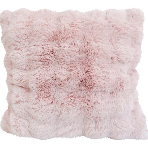 LVD 55cm Lux Faux Fur Double-Sided Cushion Square Throw Pillow Crepe