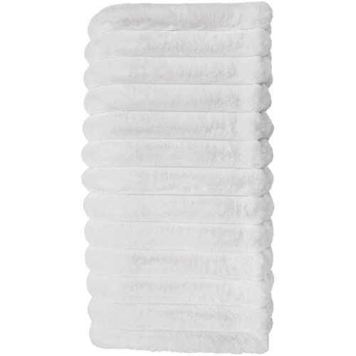LVD 200cm Puffer Faux Fur Blanket Soft Plush Cloth Quilt Winter White