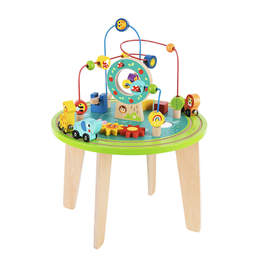 Tooky Toy Wooden Activity Table Children's Play Toy Set 2yrs+