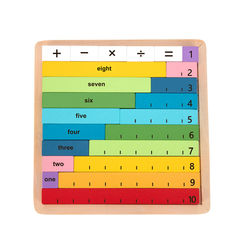 Tooky Toy Maths Learning Rods Counting Game Board