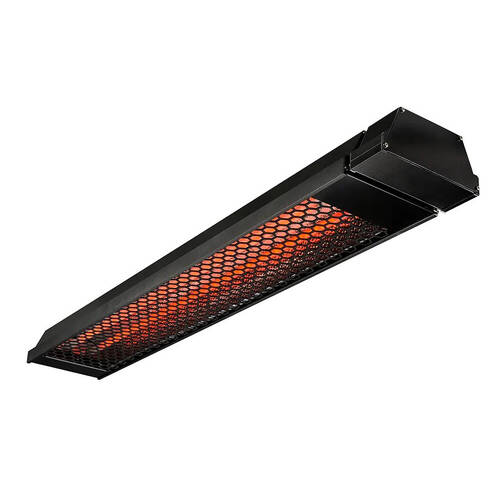 Heatstrip 4000W Max DC Commercial Alloy Infra-Red Heater 112.8x17cm - Black
