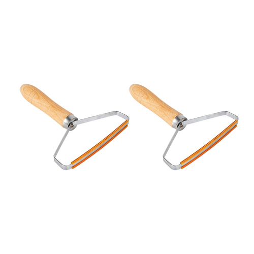 2PK Vistara Wooden Handle Lint Remover w/ Copper Catch 12x15cm
