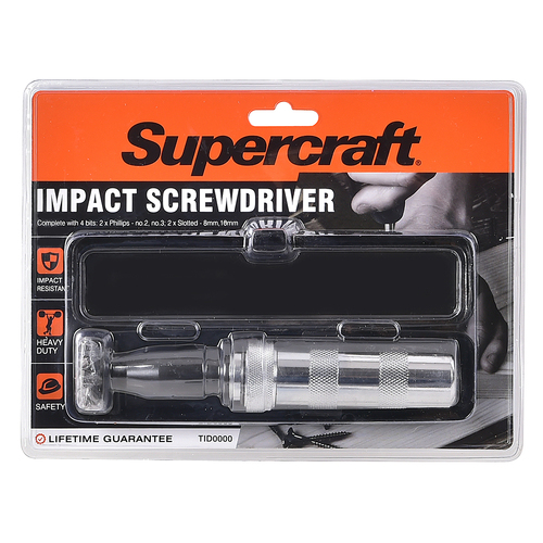 5pc Supercraft Impact Resistant Heavy Duty Screwdriver Slotted/Philips Set