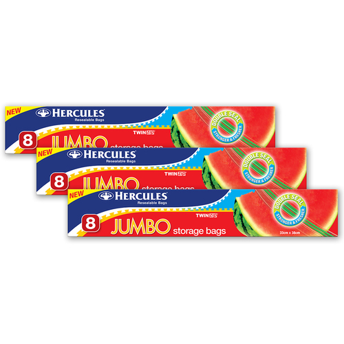 3x 8pc Hercules Jumbo Storage Bags