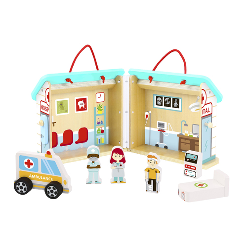 Tooky Toy Hospital Playset With Carry Box