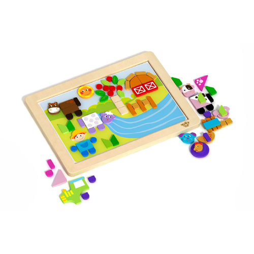Tooky Toy Magnetic Puzzle Board- Farm