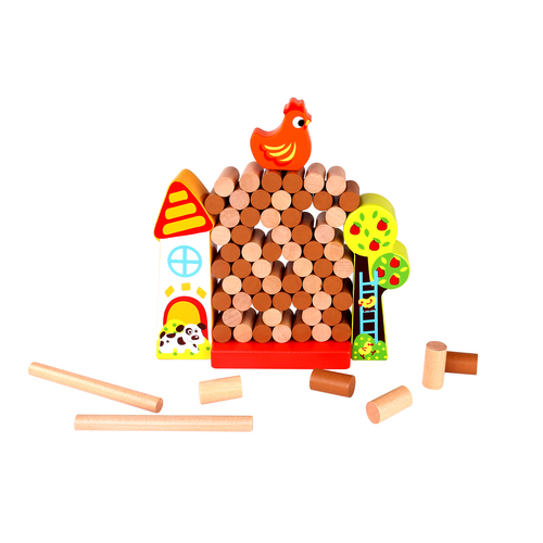 Tooky Toy Jenga Farm Game