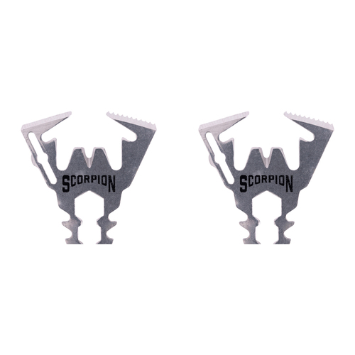 2PK Trixie & Milo Stainless Steel Scorpion Multi-Tool 12+ Functions 10cm - Silver