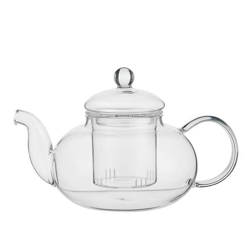 NF Living 600ml Nina Glass Teapot Modern Design Kitchenware Clear