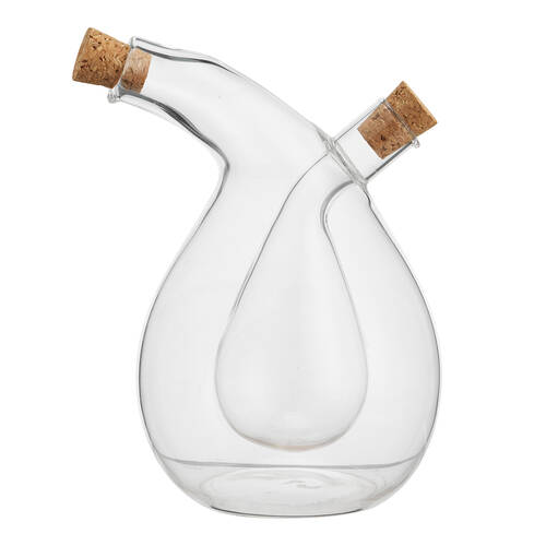 NF Living Duel Oil & Vinegar Cruet 400ml Dual Chamber Glass Kitchenware