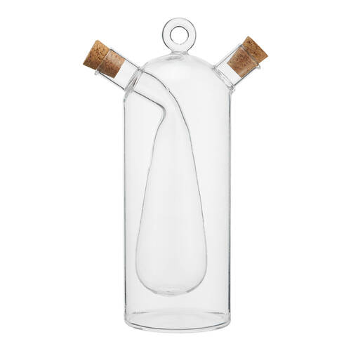 NF Living Duel Oil & Vinegar Cruet 500ml Dual Chamber Glass Kitchenware