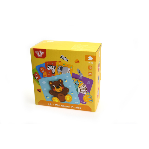 Tooky Toy 6 In 1 Mini Animal Puzzle