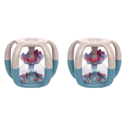 2PK Tolo Toys Gripper Rattle Interactive Sensory Play 10.5cm Baby Toy 3m+