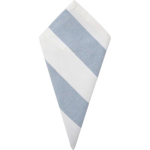 LVD Stonewashed Chambray Cotton Striped Reusable Napkin 45x45cm Blue